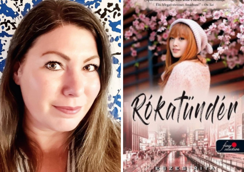 A szerző fotója és a könyv borítója