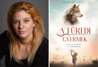 a szerző fotója és a könyv borítója