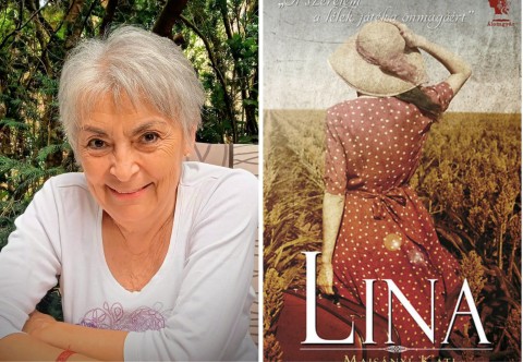 a szerző fotója és a könyv borítója