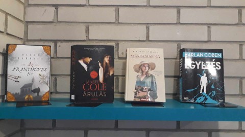 A kihelyezett könyvek a Témánál vagyunk polcon