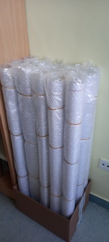 A kiállítás csomagolva