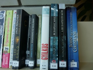 A kihíváshoz kihelyezett könyvek a könyvtárban