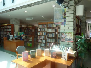 A kihíváshoz kihelyezett könyvek a könyvtárban