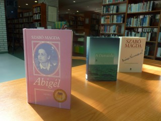 A kihíváshoz kihelyezett könyvek a könyvtárban