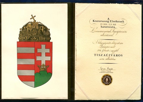 A Köztársaság Elnökének 25/1991. (I.25.) KE határozata