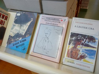 A kihíváshoz kihelyezett könyvek a könyvtárban