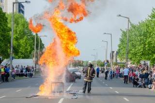 Tűzoltó bemutató
