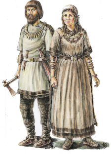 Borsod megyei középső bronzkori férfi és női viselet rekonstrukciója