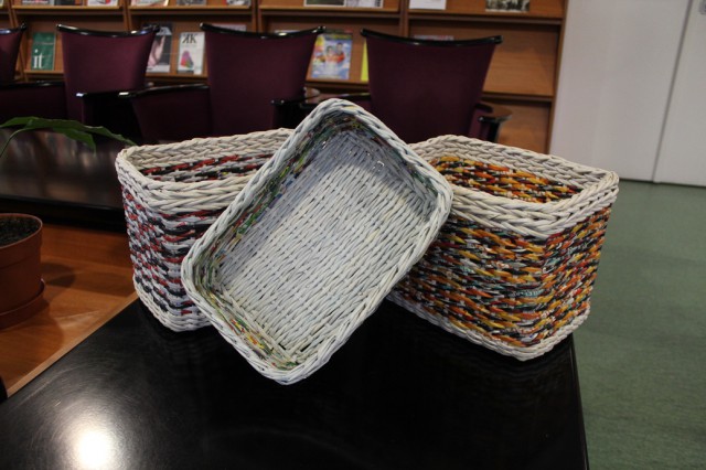 papírból készült kosarak - a kiállítás képei