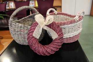 papírból készült kosarak - a kiállítás képei