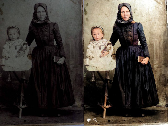 A számítógépes program segítségével restaurált kép.