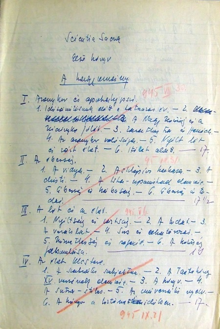 A Scientia Sacra kézirata